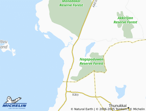 MICHELIN Kariyalainagapaduvan map - ViaMichelin