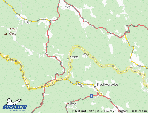 Mapa MICHELIN Naglići - ViaMichelin