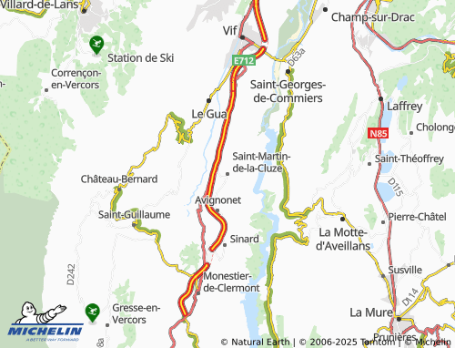 Carte MICHELIN Saint-Martin-de-la-Cluze - ViaMichelin