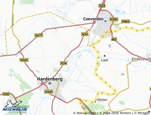 Carte MICHELIN Gramsbergen - ViaMichelin