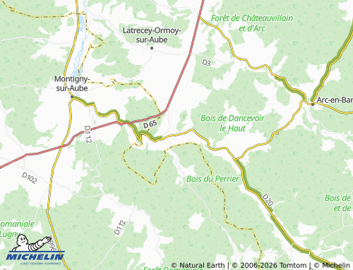 Carte MICHELIN Dancevoir - ViaMichelin