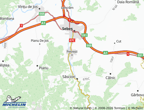Mapa MICHELIN Petrești - ViaMichelin