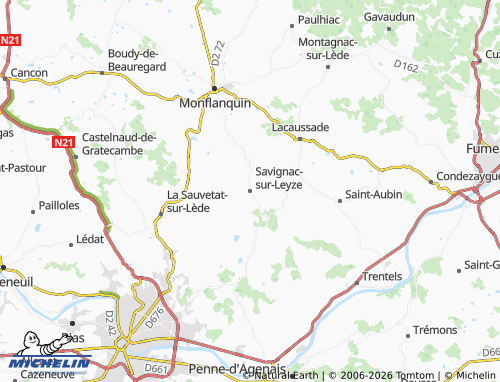 Carte MICHELIN Savignac-sur-Leyze - ViaMichelin