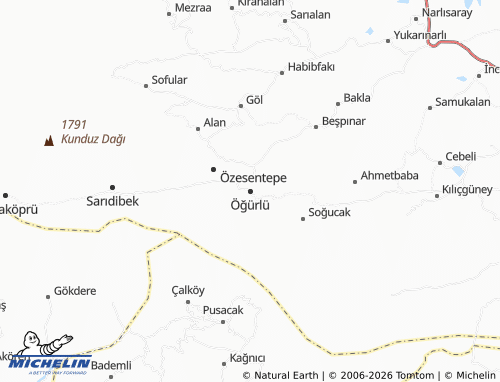 MICHELIN Öğürlü map - ViaMichelin