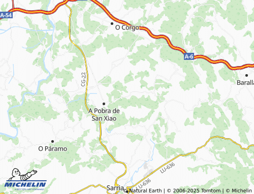 MICHELIN Neira de Cabaleiros (Santa María Madanela) map - ViaMichelin