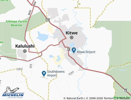Mappa MICHELIN Nkana West - ViaMichelin