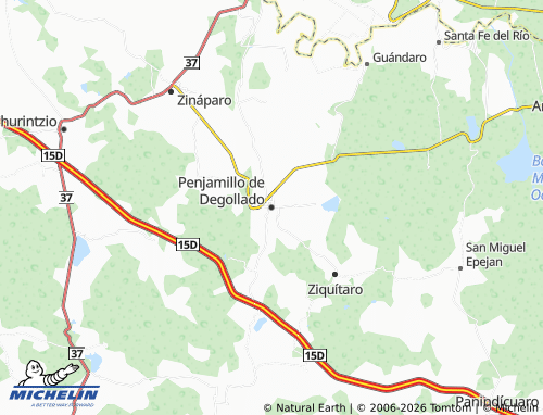 Mappa MICHELIN Penjamillo de Degollado - ViaMichelin