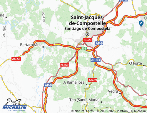 MICHELIN Milladoiro map - ViaMichelin
