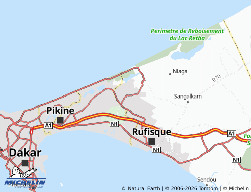 Carte MICHELIN Keur Massar - ViaMichelin