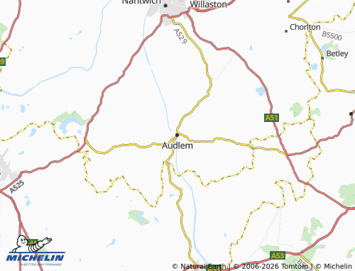 MICHELIN Audlem map - ViaMichelin