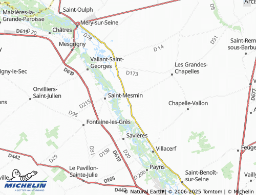 Mapa MICHELIN Rilly-Sainte-Syre - ViaMichelin