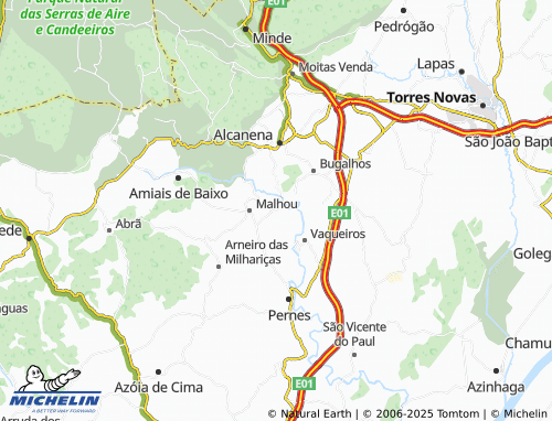 MICHELIN Louriceira map - ViaMichelin