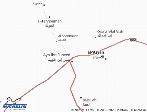MICHELIN-Landkarte al-Barqa' - ViaMichelin