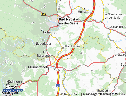MICHELIN Strahlungen map - ViaMichelin