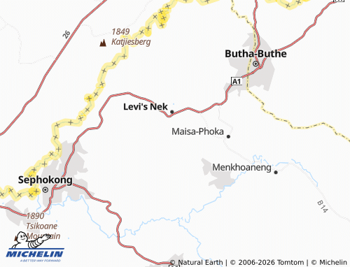 MICHELIN Ha Phatoli map - ViaMichelin
