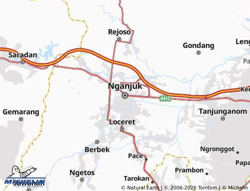 MICHELIN-Landkarte Nganjuk - ViaMichelin