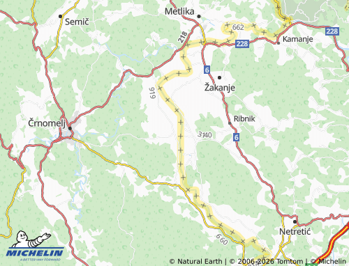 MICHELIN Griblje map - ViaMichelin