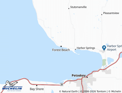 Mapa MICHELIN Forest Beach - ViaMichelin