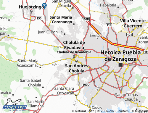Mapa MICHELIN Cholula de Rivadabia - ViaMichelin