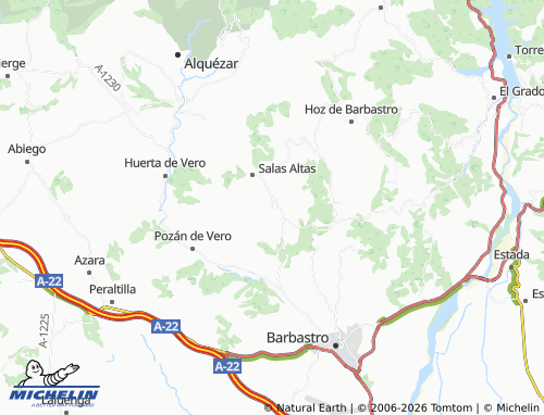 MICHELIN Salas Bajas map - ViaMichelin
