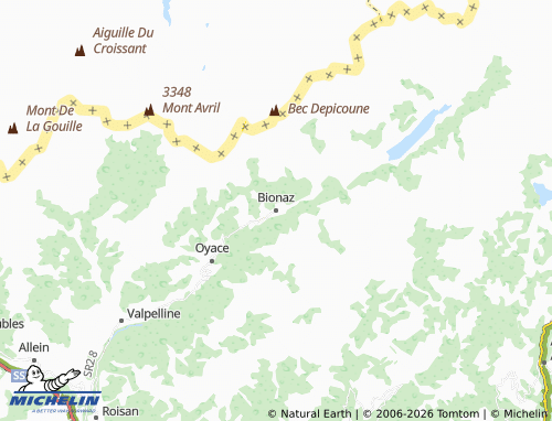 Carte MICHELIN Bionaz - ViaMichelin