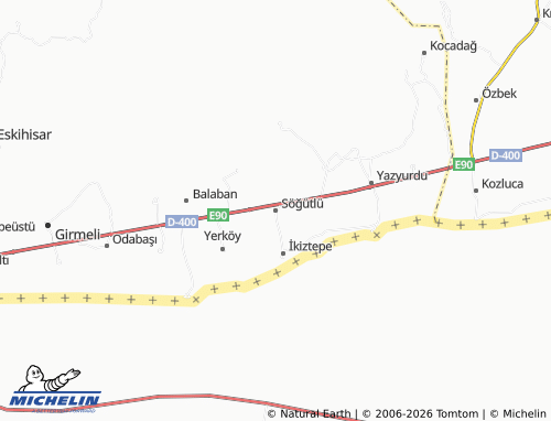 MICHELIN Söğütlü map - ViaMichelin