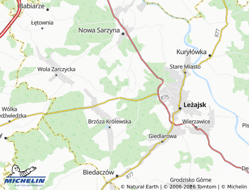 MICHELIN Maleniska map - ViaMichelin