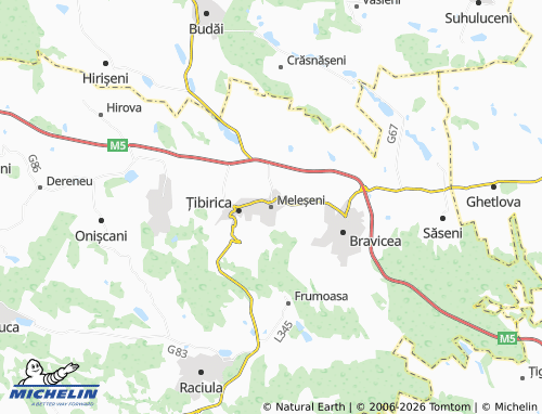 MICHELIN Meleșeni map - ViaMichelin