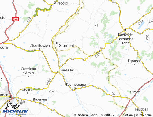 MICHELIN Mauroux map - ViaMichelin