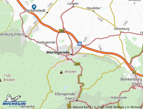 Mappa MICHELIN Wernigerode - ViaMichelin
