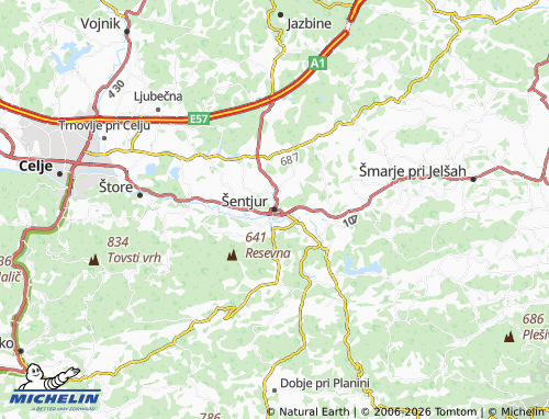 Kaart MICHELIN Šentjur - ViaMichelin