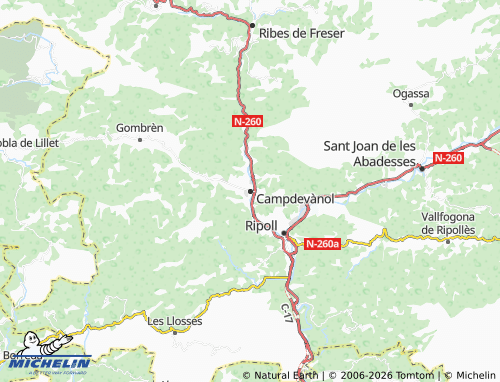 Carte MICHELIN Campdevànol - ViaMichelin