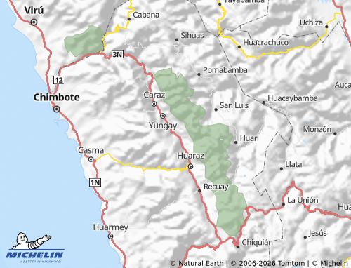 MICHELIN Carhuaz map - ViaMichelin
