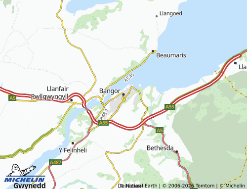 Mappa MICHELIN Bangor - ViaMichelin