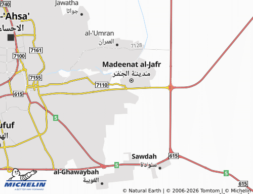 MICHELIN-Landkarte al-Taraf - ViaMichelin