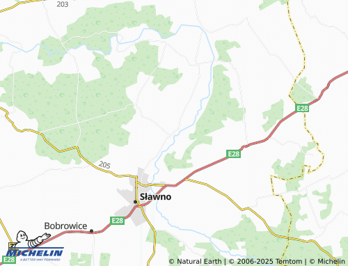 MICHELIN Sławsko map - ViaMichelin