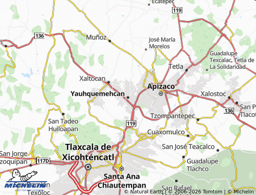 Mapa MICHELIN Yauhquemehcan - ViaMichelin