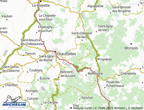 Carte MICHELIN Saint-Germain-la-Montagne - ViaMichelin