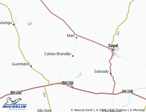 Mappa MICHELIN Caldas Brandão - ViaMichelin