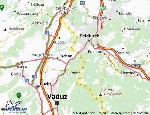 Mapa MICHELIN Schaanwald - ViaMichelin