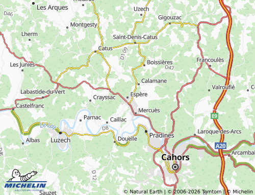 MICHELIN Espère map - ViaMichelin