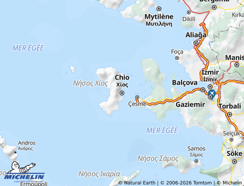Mapa MICHELIN Chios - ViaMichelin