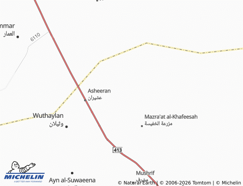 Carte MICHELIN Rawdat Wuthaylan - ViaMichelin