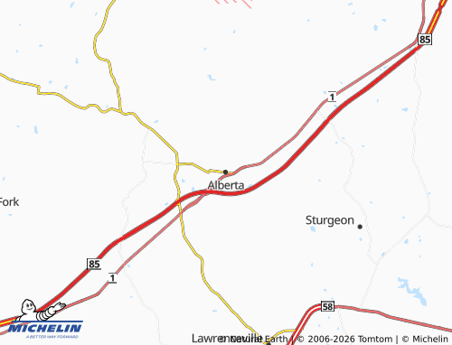 Mapa MICHELIN Alberta - ViaMichelin