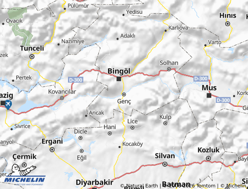Mapa MICHELIN Genç - ViaMichelin