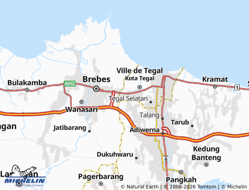 Carte MICHELIN Kaligangsa - ViaMichelin
