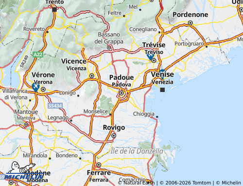 Mappa MICHELIN Padova - ViaMichelin