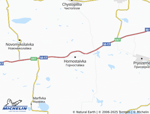 MICHELIN-Landkarte Hornostaivka - ViaMichelin