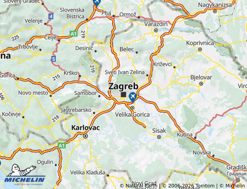 Mapa MICHELIN Zagrebačka - ViaMichelin