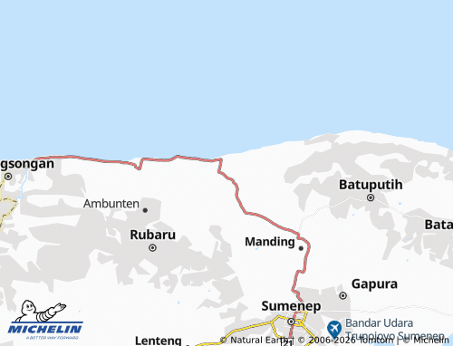 Carte MICHELIN Kerta Timur - ViaMichelin